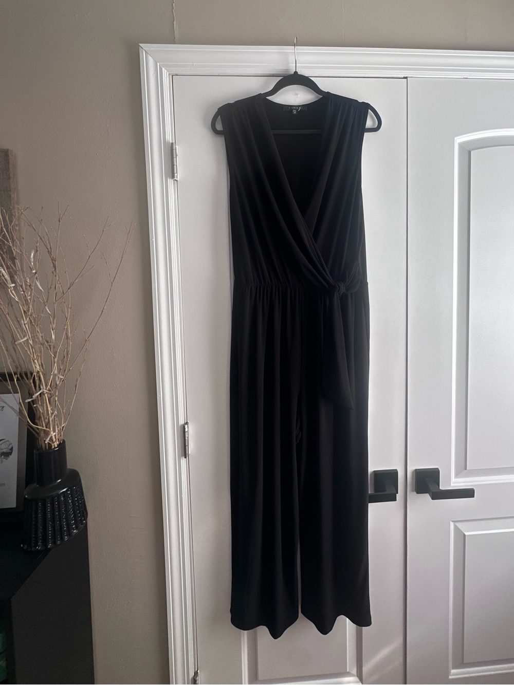 2X Tahari Black Wrap Jumpsuit